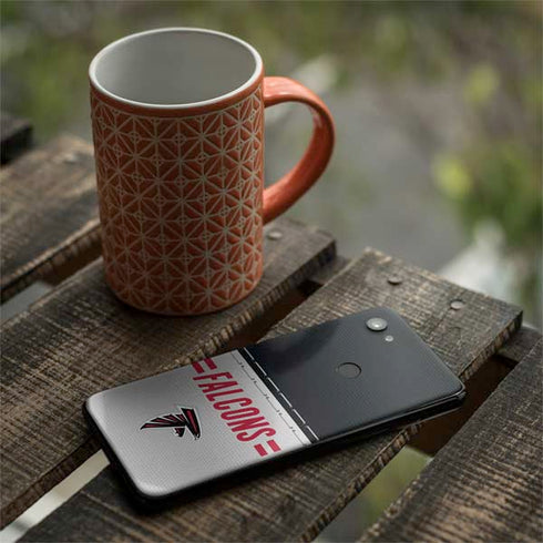 NFL Atlanta Falcons White Striped Google Pixel 3a XL Skin